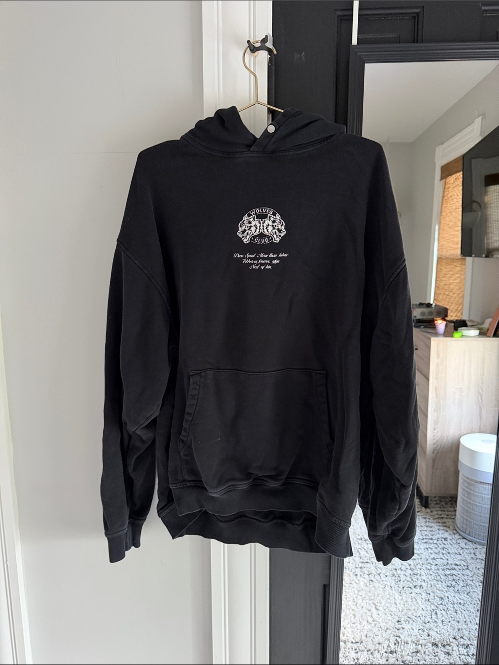 Darc Sport Black Hoodie with White Chest Graphic